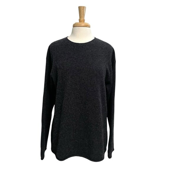 EVERLANE Wool Blend Cozy Stretch Pullover Sweater Charcoal Gray size Medium - Picture 1 of 8